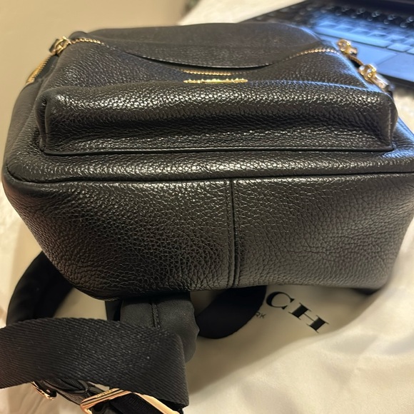 Coach Black Mini Backpack with Gold Hardware - Picture 10 of 11